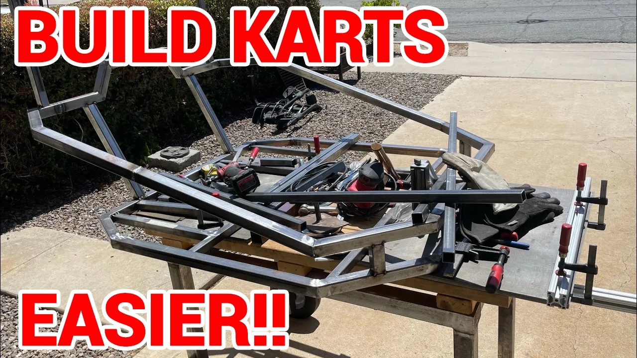 Cutting steel angle for a SpiderCarts GrandDaddy go kart frame