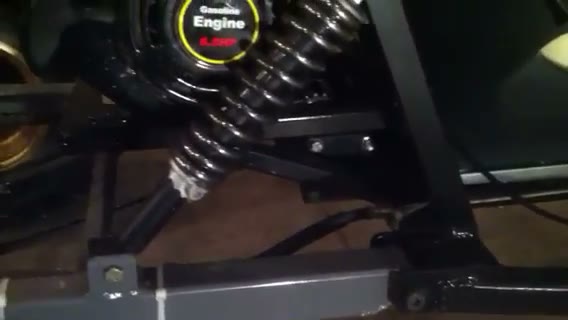 Engine and rear coilover on the finished Arachnid