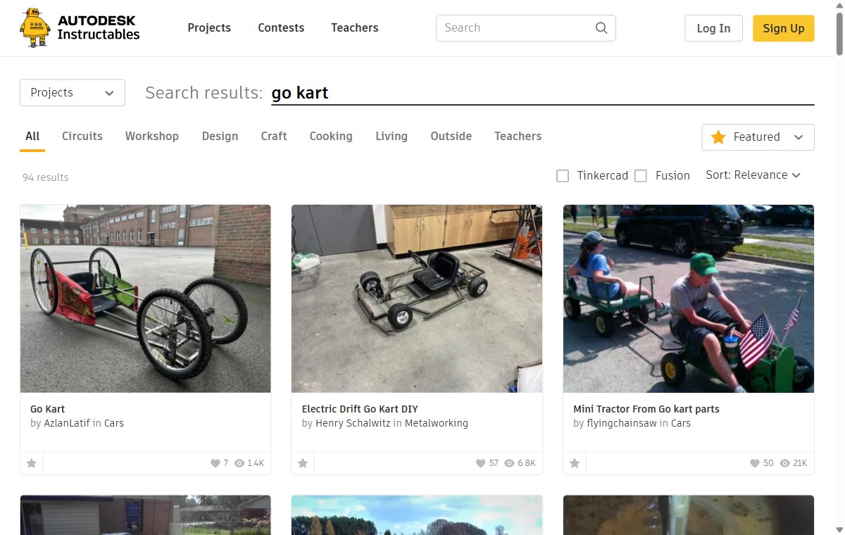 Instructables go kart build results