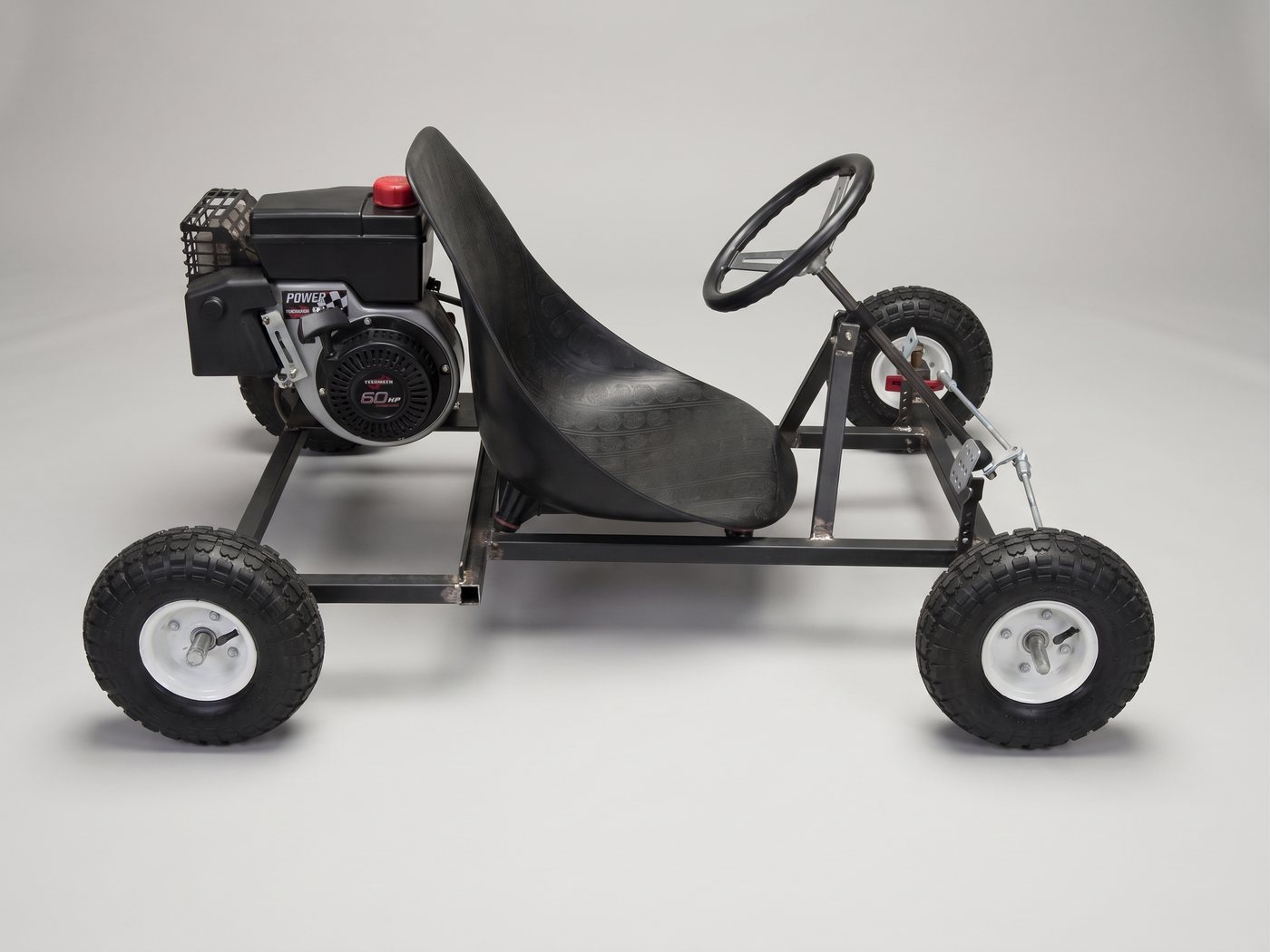 Itzy Bitzy kids mini go kart, side profile