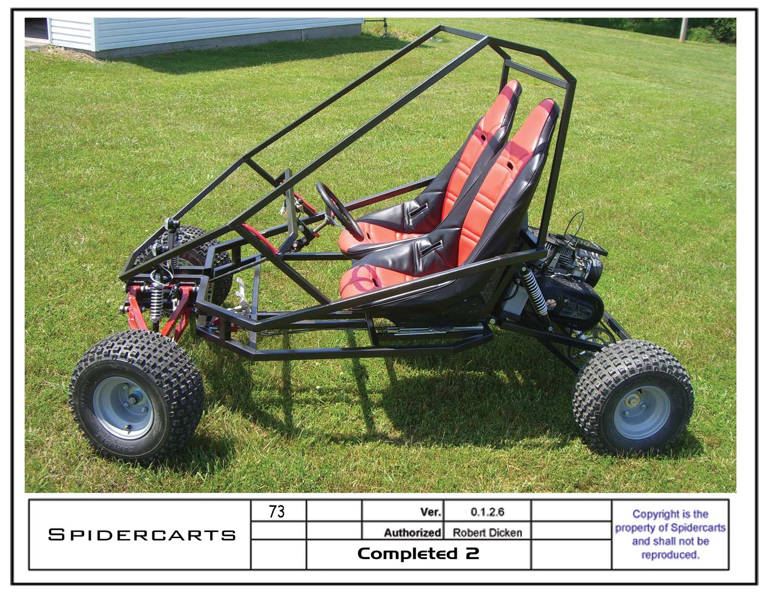The finished GrandDaddy long-leg kart built straight from these plans