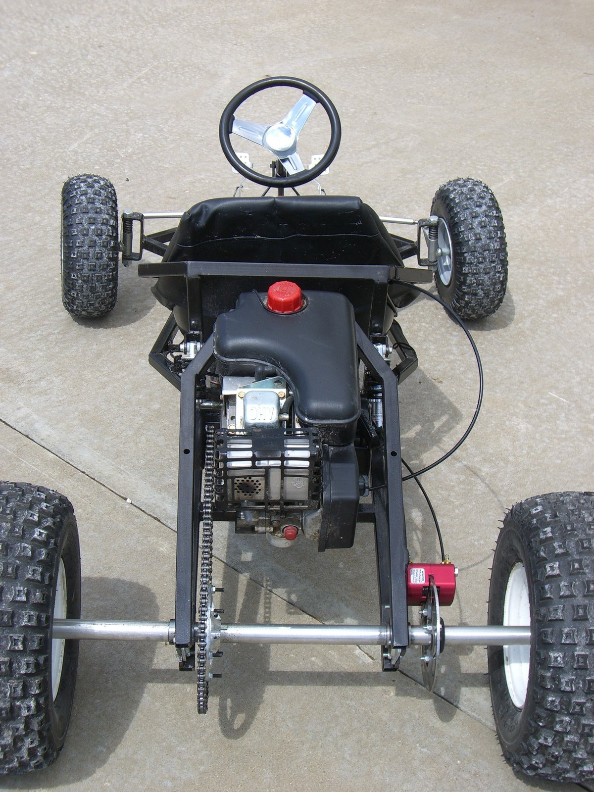 Tarantula rear view, engine and drivetrain